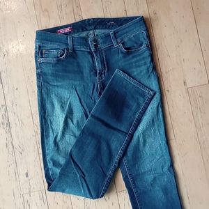 Red Engine jeans, straight leg, size 30, long